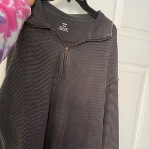Oversized Aerie waffle quarter zip
